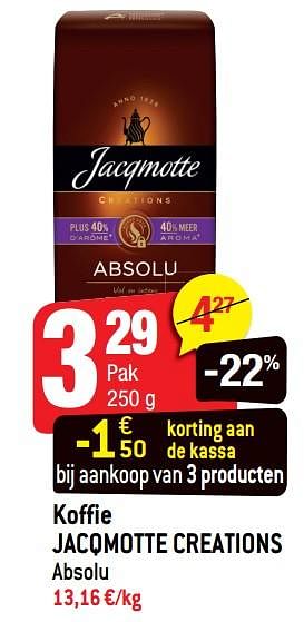 Promoties Koffie jacqmotte creations - JACQMOTTE - Geldig van 14/02/2018 tot 20/02/2018 bij Smatch