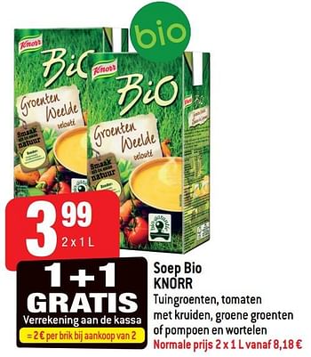 Promoties Soep bio knorr - Knorr - Geldig van 14/02/2018 tot 20/02/2018 bij Smatch