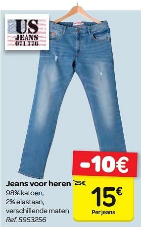 Promotions Jeans voor heren - Produit maison - Carrefour  - Valide de 14/02/2018 à 26/02/2018 chez Carrefour