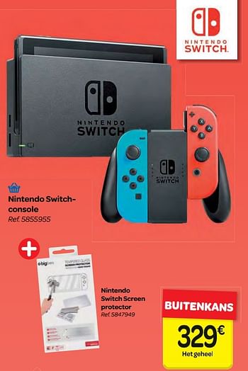 Promoties Nintendo console nintendo switch + nintendo switch the legend of zelda - breath - Nintendo - Geldig van 14/02/2018 tot 26/02/2018 bij Carrefour