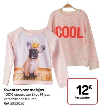 Promoties Sweater voor meisjes tex - Tex - Geldig van 14/02/2018 tot 26/02/2018 bij Carrefour