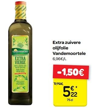 Promotions Extra zuivere olijfolie vandemoortele - Vandemoortele - Valide de 14/02/2018 à 26/02/2018 chez Carrefour