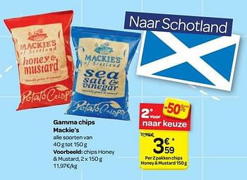 Promoties Gamma chips mackie`s chips honey + mustard - Mackie's of  Scotland - Geldig van 14/02/2018 tot 26/02/2018 bij Carrefour