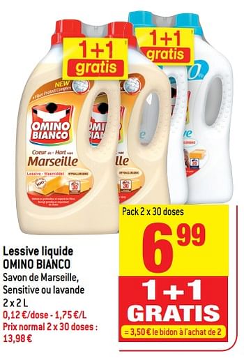 Promo lessive liquide Omo Match