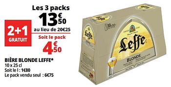 Promotions Bière blonde leffe - Leffe - Valide de 14/02/2018 à 20/02/2018 chez Auchan Ronq
