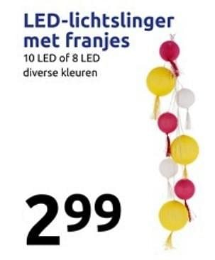 Promoties Led-lichtslinger met franjes - Huismerk - Action - Geldig van 14/02/2018 tot 20/02/2018 bij Action