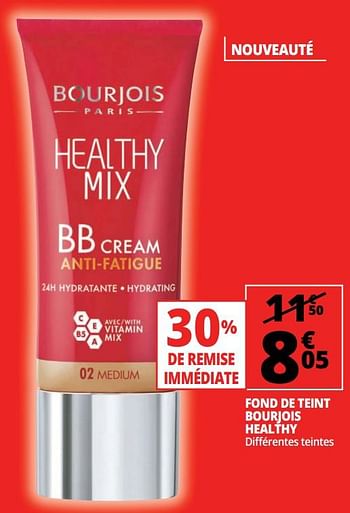 Promotions Fond de teint bourjois healthy - Bourjois - Valide de 14/02/2018 à 20/02/2018 chez Auchan Ronq
