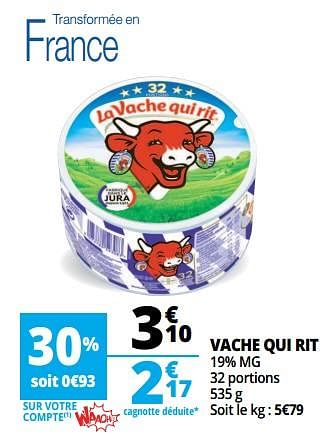 Promoties La vache qui rit - La Vache Qui Rit - Geldig van 14/02/2018 tot 20/02/2018 bij Auchan