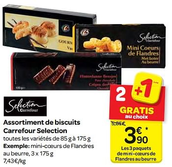 Promoties Assortiment de biscuits carrefour selection - Huismerk - Carrefour  - Geldig van 14/02/2018 tot 26/02/2018 bij Carrefour