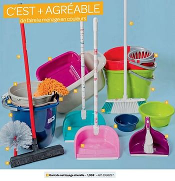 Promoties Gant de nettoyage chenille - Huismerk - Carrefour  - Geldig van 14/02/2018 tot 26/02/2018 bij Carrefour