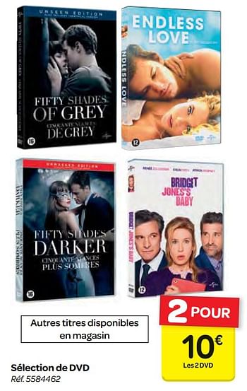 Promotions Sélection de dvd - Produit maison - Carrefour  - Valide de 14/02/2018 à 26/02/2018 chez Carrefour
