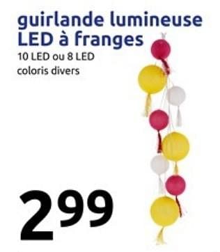 Promoties Guirlande lumineuse led à franges - Huismerk - Action - Geldig van 14/02/2018 tot 20/02/2018 bij Action