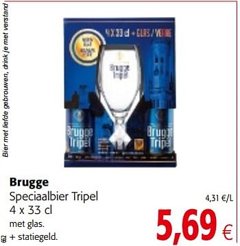 Promoties Brugge speciaalbier tripel - Brugge - Geldig van 14/02/2018 tot 27/02/2018 bij Colruyt