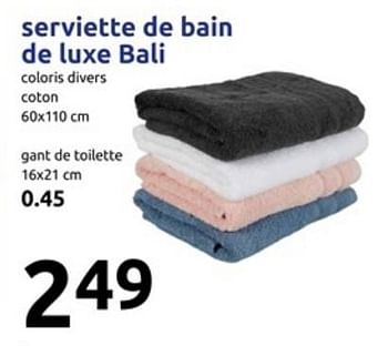 Promoties Serviette de bain de luxe bali - Huismerk - Action - Geldig van 14/02/2018 tot 20/02/2018 bij Action