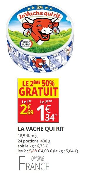 Promotions La vache qui rit - La Vache Qui Rit - Valide de 14/02/2018 à 25/02/2018 chez Auchan Ronq