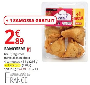 Promotions Samossas - Produit Maison - Auchan Ronq - Valide de 14/02/2018 à 25/02/2018 chez Auchan Ronq