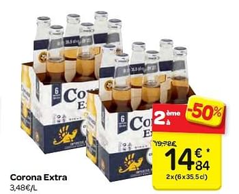 Promotions Corona extra - Corona - Valide de 14/02/2018 à 19/02/2018 chez Carrefour