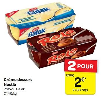 Promotions Crème dessert nestlé - Nestlé - Valide de 14/02/2018 à 26/02/2018 chez Carrefour