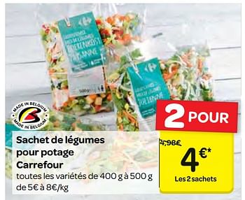 Promoties Sachet de légumes pour potage carrefour - Huismerk - Carrefour  - Geldig van 14/02/2018 tot 19/02/2018 bij Carrefour