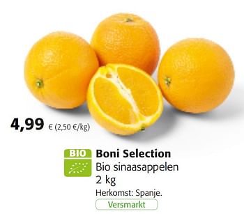 Promoties Boni selection bio sinaasappelen - Boni - Geldig van 14/02/2018 tot 27/02/2018 bij Colruyt