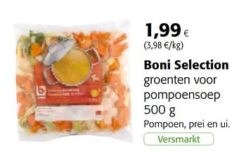 Promoties Boni selection groenten voor pompoensoep - Boni - Geldig van 14/02/2018 tot 27/02/2018 bij Colruyt