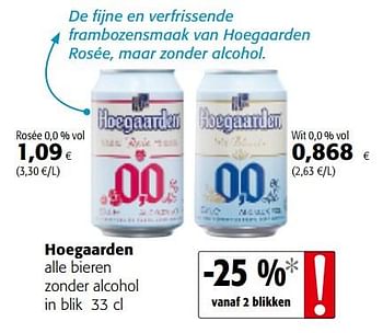 Promoties Hoegaarden alle bieren zonder alcohol - Hoegaarden - Geldig van 14/02/2018 tot 27/02/2018 bij Colruyt