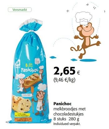 Promotions Boni selection panichoc melkbroodjes met chocoladestukjes - Boni - Valide de 14/02/2018 à 27/02/2018 chez Colruyt