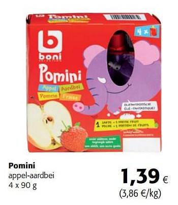 Promotions Boni selection pomini appel-aardbei - Boni - Valide de 14/02/2018 à 27/02/2018 chez Colruyt