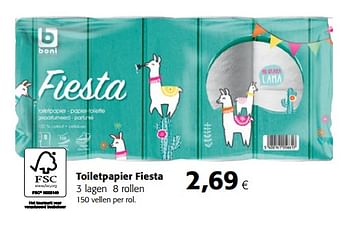Promoties Boni selection toiletpapier fiesta - Boni - Geldig van 14/02/2018 tot 27/02/2018 bij Colruyt