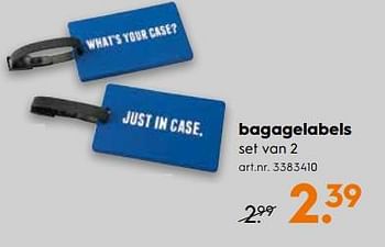 Promoties Bagagelabels - Princess Traveller - Geldig van 01/02/2018 tot 27/02/2018 bij Blokker