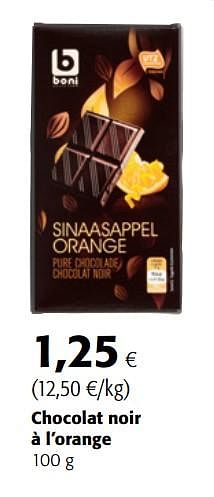 Promotions Boni selection chocolat noir à l`orange - Boni - Valide de 14/02/2018 à 27/02/2018 chez Colruyt