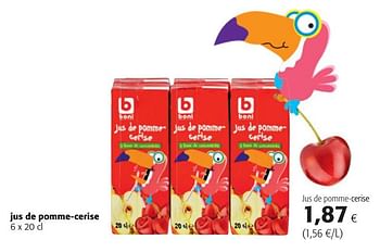 Promotions Boni selection jus de pomme-cerise - Boni - Valide de 14/02/2018 à 27/02/2018 chez Colruyt