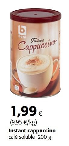 Promotions Boni selection instant cappuccino - Boni - Valide de 14/02/2018 à 27/02/2018 chez Colruyt