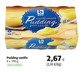 Promoties Boni selection pudding vanille - Boni - Geldig van 14/02/2018 tot 27/02/2018 bij Colruyt