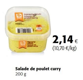 Promoties Boni selection salade de poulet curry - Boni - Geldig van 14/02/2018 tot 27/02/2018 bij Colruyt