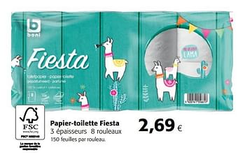 Promotions Boni selection papier-toilette fiesta - Boni - Valide de 14/02/2018 à 27/02/2018 chez Colruyt