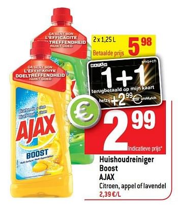 Promoties Huishoudreiniger boost ajax - Ajax - Geldig van 21/02/2018 tot 27/02/2018 bij Match