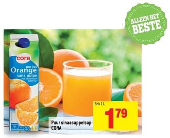 Promoties Puur sinaasappelsap cora - Huismerk - Match - Geldig van 21/02/2018 tot 27/02/2018 bij Match