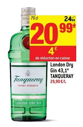 Promotions London dry gin 43,1° tanqueray - Tanqueray - Valide de 21/02/2018 à 27/02/2018 chez Match