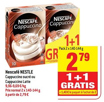 Promotions Nescafé nestle - Nescafe - Valide de 21/02/2018 à 27/02/2018 chez Match