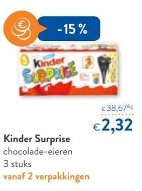 Promoties Kinder surprise chocolade-eieren - Kinder - Geldig van 14/02/2018 tot 27/02/2018 bij OKay