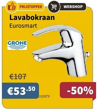 Promoties Lavabokraan eurosmart - Grohe - Geldig van 15/02/2018 tot 28/02/2018 bij Cevo Market