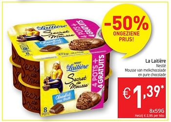 Promoties Nestlé la laitière mousse - Nestlé - Geldig van 20/02/2018 tot 25/02/2018 bij Intermarche