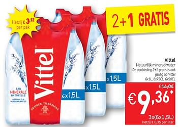Promoties Vittel natuurlijk mineraalwater - Vittel - Geldig van 20/02/2018 tot 25/02/2018 bij Intermarche