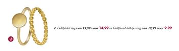 Promoties Goldplated ring - Huismerk - Lucardi - Geldig van 14/02/2018 tot 04/03/2018 bij Lucardi
