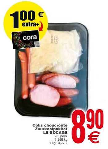 Promoties Colis choucroute zuurkoolpakket le bocage - Huismerk - Cora - Geldig van 20/02/2018 tot 26/02/2018 bij Cora