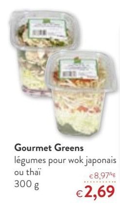Promotions Gourmet greens légumes pour wok japonais ou thaï - Gourmet Greens - Valide de 14/02/2018 à 27/02/2018 chez OKay