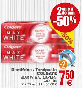 Promotions Dentifrice - tandpasta colgate max white expert coolmint - Colgate - Valide de 20/02/2018 à 26/02/2018 chez Cora