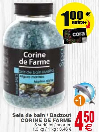Promotions Sels de bain - badzout corine de farme - Corine de farme - Valide de 20/02/2018 à 26/02/2018 chez Cora