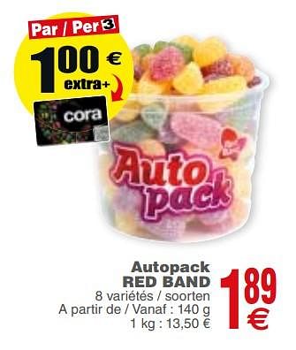 Promotions Autopack red band - Red band - Valide de 20/02/2018 à 26/02/2018 chez Cora